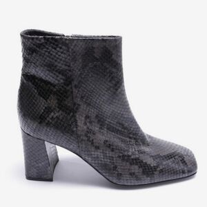 Marc Cain Snakeskin Ankle Booties Grey Black NIB